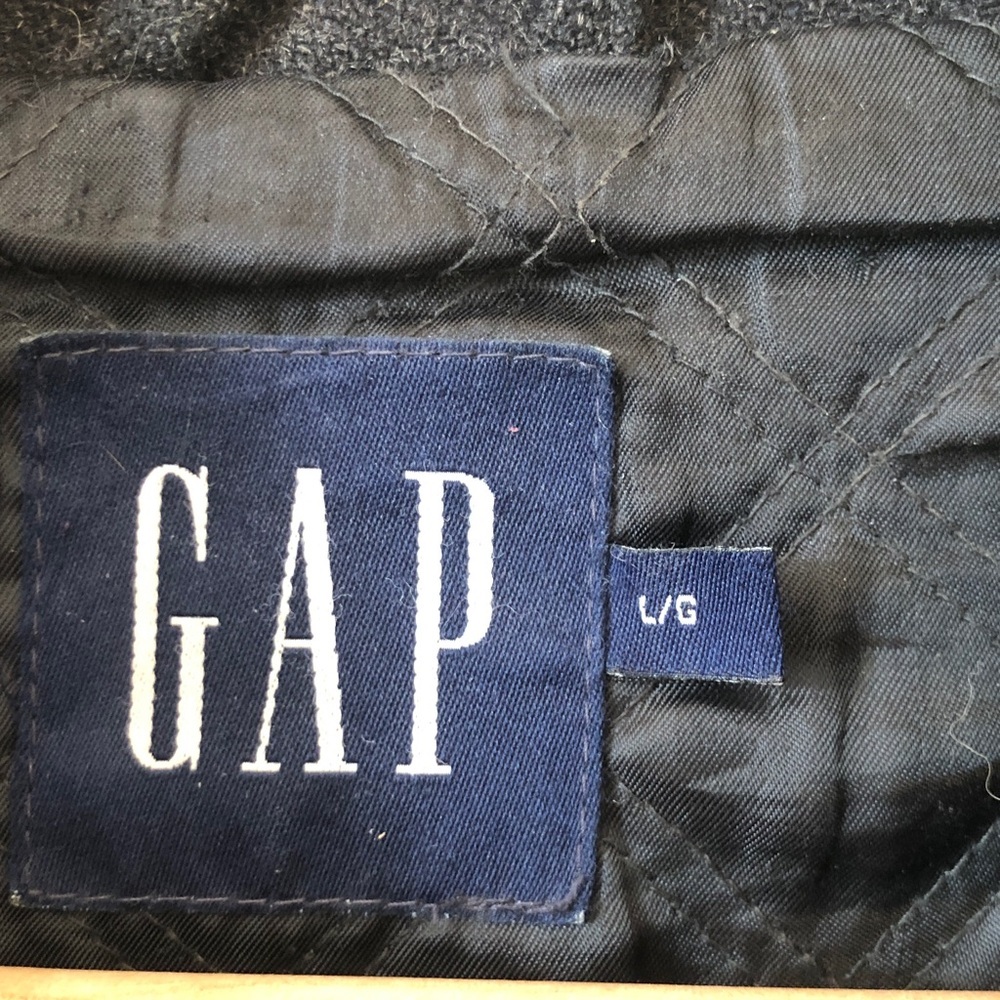 GAP Full-Zip Wool Collared Bomber Jacket Large - Picture 3 of 8